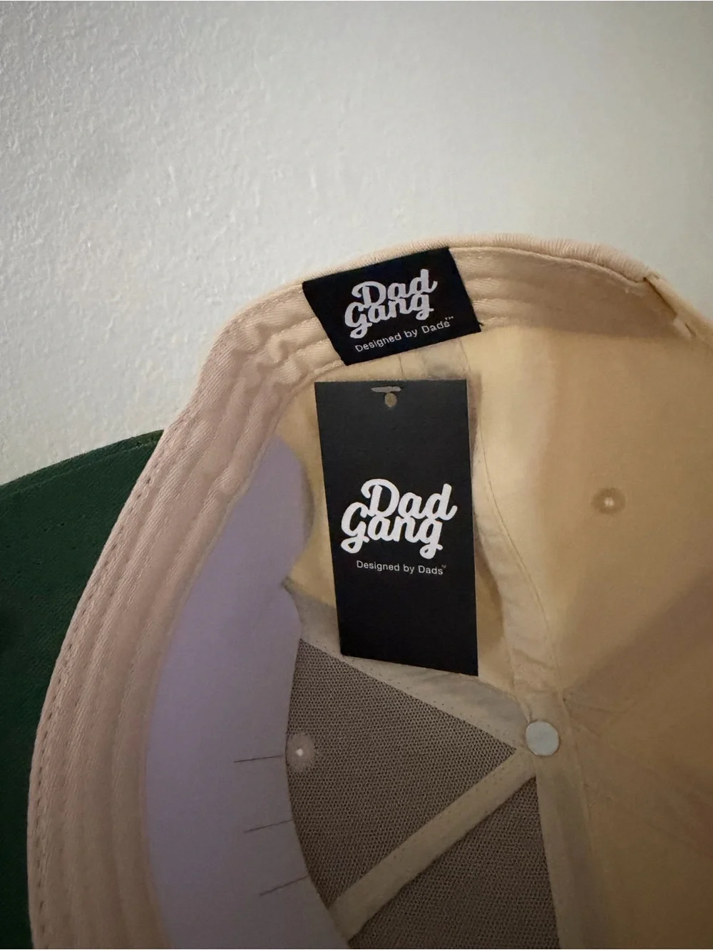 'Designed by Dads' Two-Tone Baseball Cap - Cream & Green